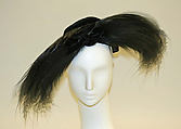 Hat, Walter Florell, silk, feathers, American