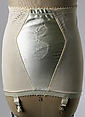 Girdle, nylon, rubber, acetate, rayon, American