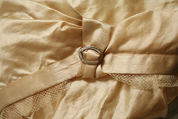 Hat, silk, raffia, metal, French