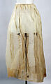 Fancy dress costume, silk, cotton, metallic thread, probably British