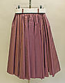 Evening ensemble, (a–f) Isaac Mizrahi (American, born 1961), (a) silk
(b–e) cotton
(f-h) leather, plastic (vinyl), American