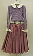 Evening ensemble, (a–f) Isaac Mizrahi (American, born 1961), (a) silk
(b–e) cotton
(f-h) leather, plastic (vinyl), American