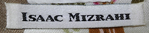 Ensemble, Isaac Mizrahi (American, born 1961), (a) linen
(b, c) cotton, American