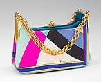 Cocktail bag, Emilio Pucci  Italian, silk, metal, leather, Italian