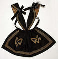 Apron, silk, cotton, American