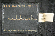 Ensemble, Turnbull &amp; Asser (British, founded 1885), (a) cotton, leather
(b) cashmere wool
(c, d) leather
(e) fur, European
