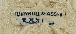 Shirt, Turnbull & Asser (British, founded 1885), cotton, British