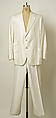 Ensemble, (a, b) linen
(c) cotton
(d) silk
(e) snakeskin
(f,g) leather, Italian