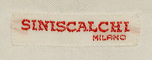 Ensemble, (a, b) linen
(c) cotton
(d) silk
(e) snakeskin
(f,g) leather, Italian