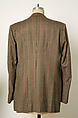 Suit, (d) House of Dior (French, founded 1946), (a,b) cashmere
(c) cotton
(d) silk
(e,f) leather
(g,h) rayon (?), Italian