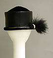 Hat, Maison Lewis (French), straw, silk, feather, French