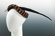Hat, Lilly Daché American, born France, straw, silk, feather, American