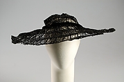 Picture hat, Lilly Daché American, born France, cellophane, rayon, wire, American