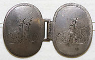 Belt buckle, silver, probably American
