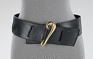 Belt, Claude Montana French, leather, metal, French