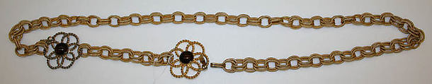 Belt, Yves Saint Laurent French, metal, plastic, French