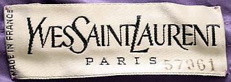 Evening dress, Yves Saint Laurent (French, founded 1961), silk, French