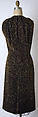 Evening dress, Pauline Trigère (American, born France, Paris 1908–2002 New York), wool, glass, American