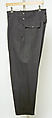 Trousers, Yohji Yamamoto (Japanese, born Tokyo, 1943), wool, Japanese