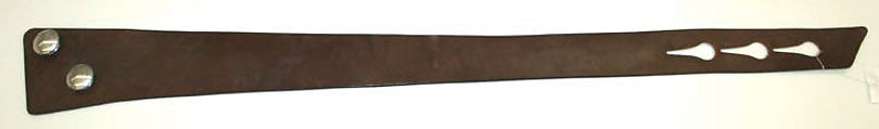 Belt, Issey Miyake (Japanese, 1938–2022), leather, metal, Japanese