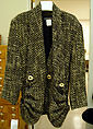 Coat, Issey Miyake  Japanese, wool, nylon, leather, Japanese