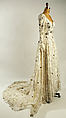 Wedding ensemble, Norman LeMain, silk, nylon, glass, American
