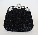 Evening bag, Judith Leiber (American, born Hungary, Budapest 1921–2018 Springs, New York), velvet, metal, marcasite, satin, American