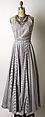 Evening dress, Mainbocher (French and American, founded 1930), cotton, glass, American