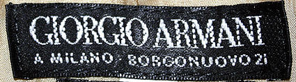 Suit, Giorgio Armani (Italian, founded 1974), silk, Italian