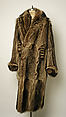 Coat, Revillon Frères (French, founded 1723), fur, silk, French