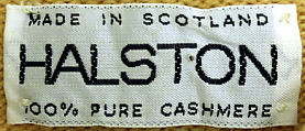 Ensemble, Halston (American, Des Moines, Iowa 1932–1990 San Francisco, California), (a, b) wool; (c) silk, American
