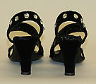 Evening sandals, Saks Fifth Avenue (American, founded 1924), silk, plastic, American