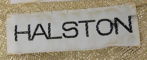 Cocktail dress, Halston (American, Des Moines, Iowa 1932–1990 San Francisco, California), Lurex, American