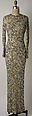 Evening dress, Norman Norell (American, Noblesville, Indiana 1900–1972 New York), silk, plastic, rhinestones, American