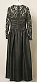 Evening dress, House of Patou (French, founded 1914), silk, cotton, raffia, French