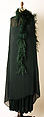 Evening ensemble, James Galanos  American, silk, synthetic fiber, ostrich feathers, American