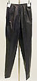 Ensemble, Halston (American, Des Moines, Iowa 1932–1990 San Francisco, California), leather, rayon, American