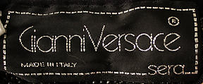 Evening dress, Gianni Versace (Italian, founded 1978), metal, cotton, silk, glass, Italian