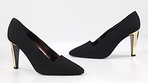 Evening pumps, Roger Vivier (French, 1913–1998), silk, plastic, French