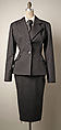 Suit, Carmelo Pomodoro (American, 1955–1992), wool, silk, cotton, plastic, metal, American