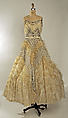 Evening dress, Fontana  Italian, silk, horsehair, plastic, glass, Italian