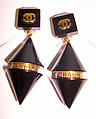 Earrings, House of Chanel  French, (a, b) plastic, metal, French