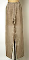 Evening ensemble, Giorgio Armani (Italian, founded 1974), silk, plastic, Italian
