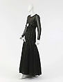 Evening dress, House of Chanel (French, founded 1910), wool, silk, French