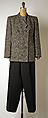 Suit, Giorgio Armani  Italian, (a, c) wool; (b) silk, Italian