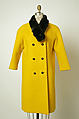 Coat, House of Balenciaga (French, founded 1937), wool, fur, French