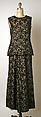 Evening ensemble, House of Chanel (French, founded 1910), wool, synthetic fiber, French