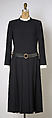 Ensemble, House of Chanel  French, wool, cotton, leather, metal, French