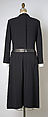 Ensemble, House of Chanel (French, founded 1910), wool, cotton, leather, metal, French