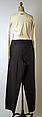 Ensemble, Jean Paul Gaultier (French, born 1952), (a) cotton; (b, c) wool, nylon, French
